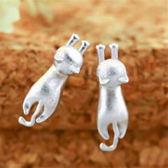 Sterling Cat Silver Earrings