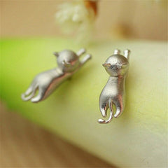 Sterling Cat Silver Earrings