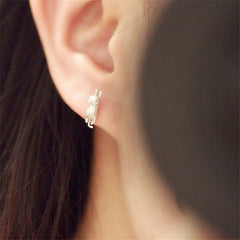 Sterling Cat Silver Earrings