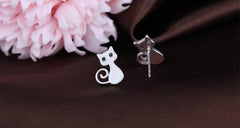lovely cat stud earring
