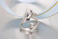 Silver Plated Cat Ring