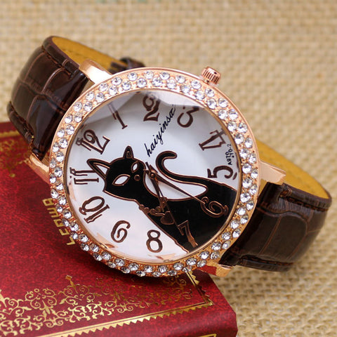 Cat Round Dial Quartz Watche