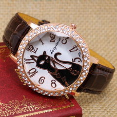 Cat Round Dial Quartz Watche