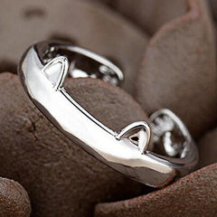 Cat Ear Silver Plated Paw